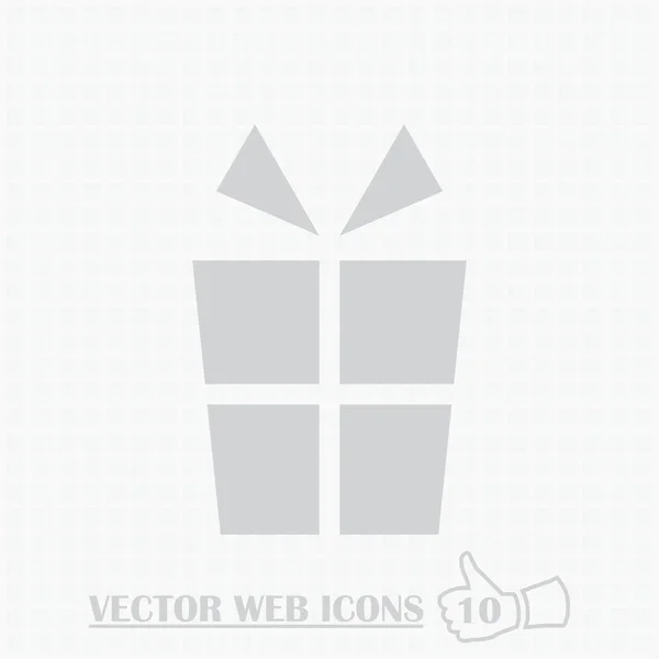 Geschenk, Geschenk, Geschenkbox isoliert flache Web-Handy-Symbol — Stockvektor