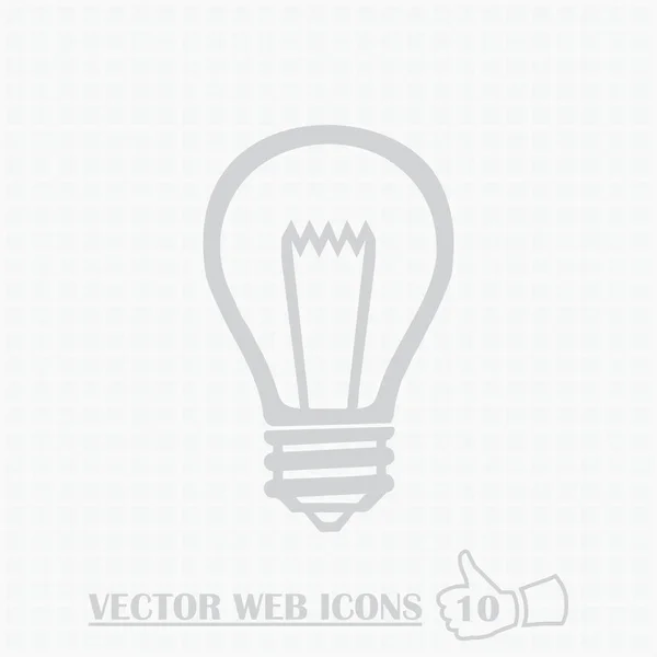 Ícone web da lâmpada. Estilo de design plano . — Vetor de Stock