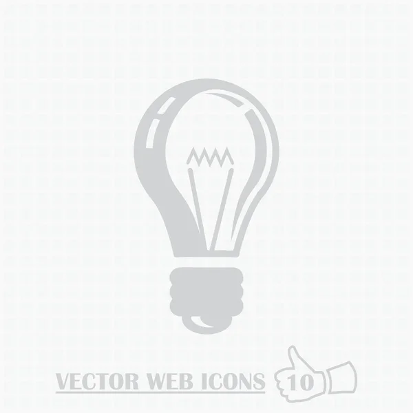 Icône web lampe. Style design plat . — Image vectorielle