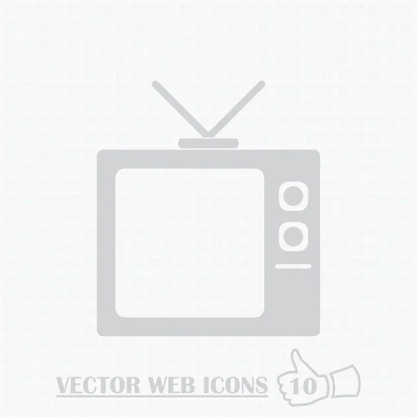 Tv web icon. flacher Designstil. — Stockvektor