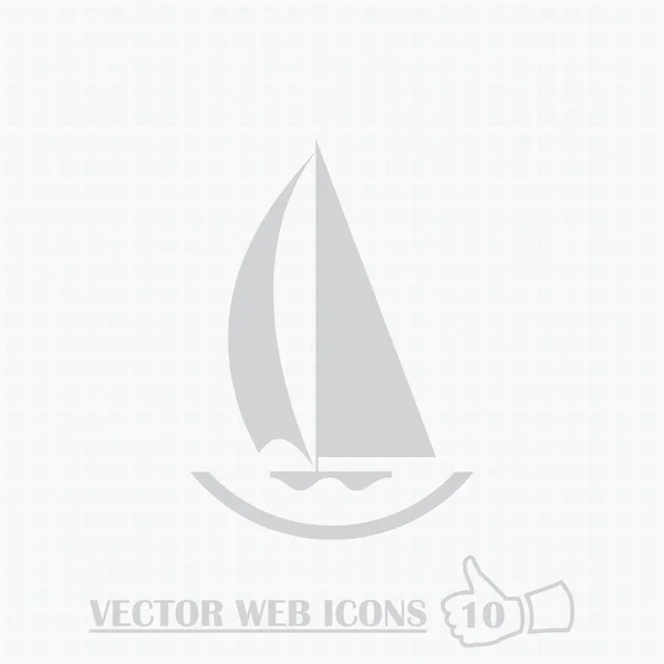 Boot Web-Symbol. flacher Designstil. — Stockvektor
