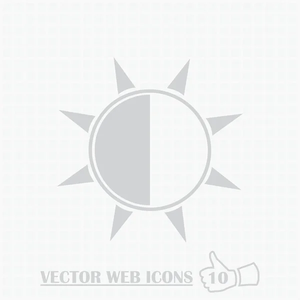 ベクトル太陽 web アイコン。フラットなデザイン スタイル. — ストックベクタ
