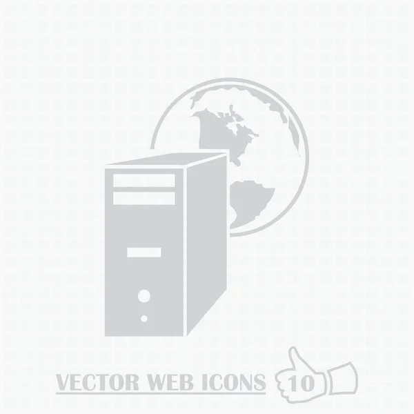 Ícone web do computador. Estilo de design plano . — Vetor de Stock