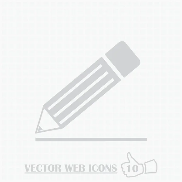 Pencil icon, flat design — Stock Vector