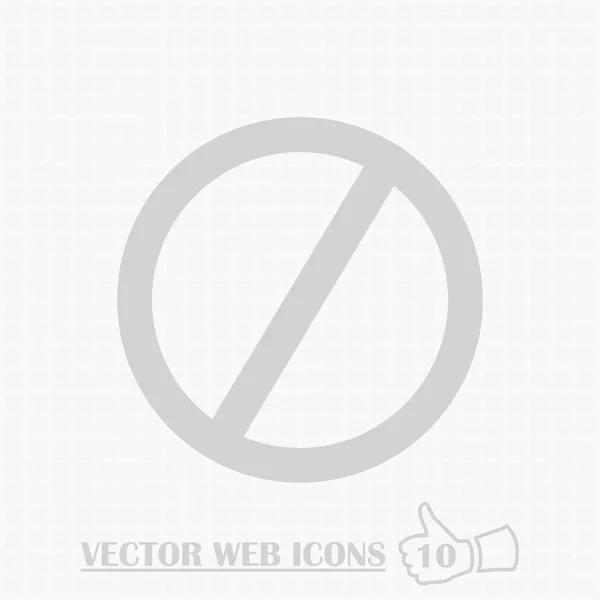Kein Zeichen Web-Symbol. flacher Designstil. — Stockvektor