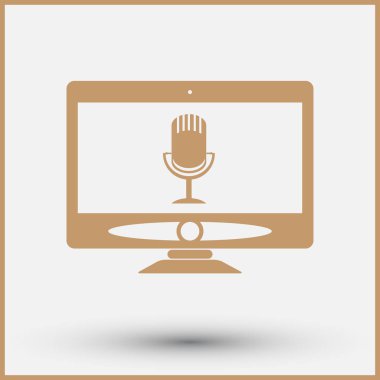 izleyici ikon vektör illüstrasyonu