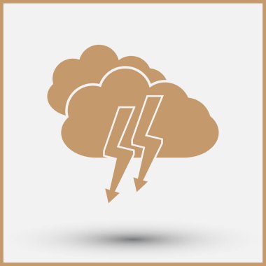 Bulut simgesi vektör illüstrasyonu