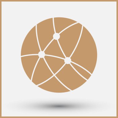 Web sitesi simge. Küre vektör çizim