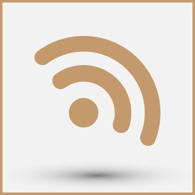 RSS simgesi düz stil ikonu. Vektör çizim