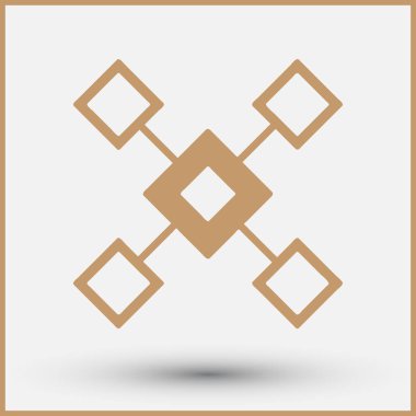 Akış şeması simge vektör çizim