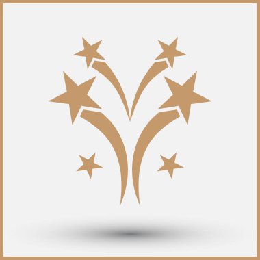 Havai fişek patlama simge vektör çizim