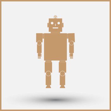 Robot simge, düz tasarım