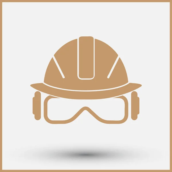 Ilustración vectorial de iconos web - casco de seguridad, casco duro — Vector de stock