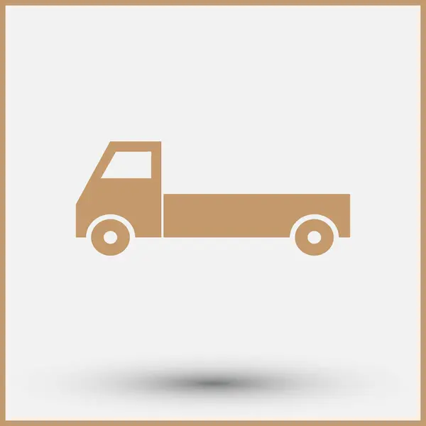 Pictografía del icono del camión. Ilustración vectorial — Vector de stock