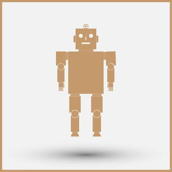 Icône de robot, design plat — Image vectorielle