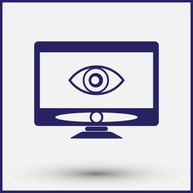 izleyici ikon vektör illüstrasyonu