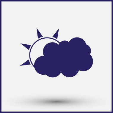 Bulut simgesi vektör illüstrasyonu