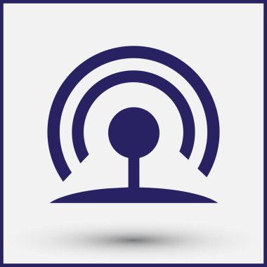 RSS simgesi düz stil ikonu. Vektör çizim