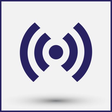 RSS simgesi düz stil ikonu. Vektör çizim