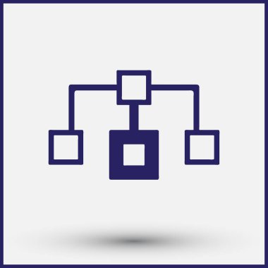 Akış şeması simge vektör çizim