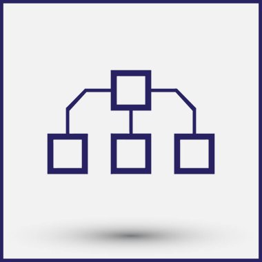 Akış şeması simge vektör çizim