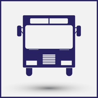 bus simgesi vektör illüstrasyonu