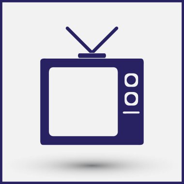 TV simgesi vektör illüstrasyonu