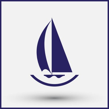 tekne ikonu vektör illüstrasyonu