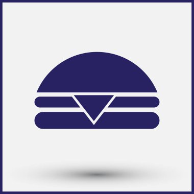 Hamburger simge, düz tasarım