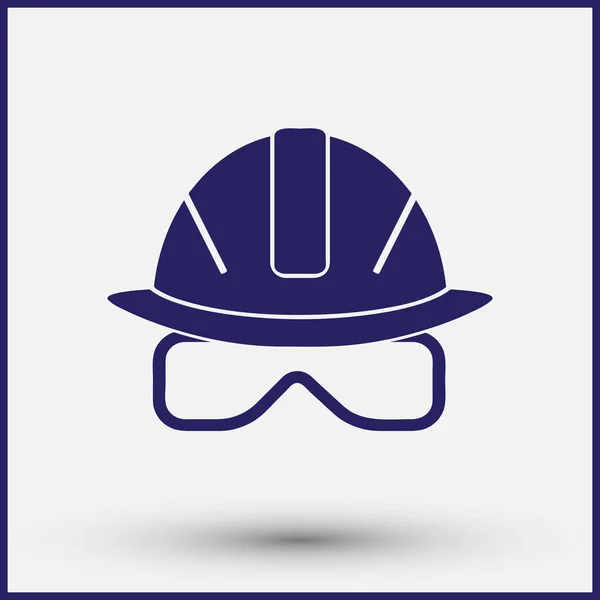 Ilustración vectorial de iconos web - casco de seguridad, casco duro — Vector de stock