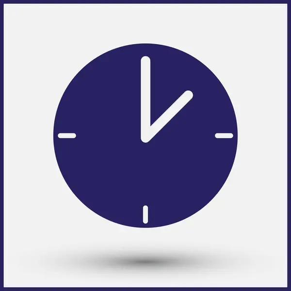 Icono del reloj, diseño plano — Archivo Imágenes Vectoriales