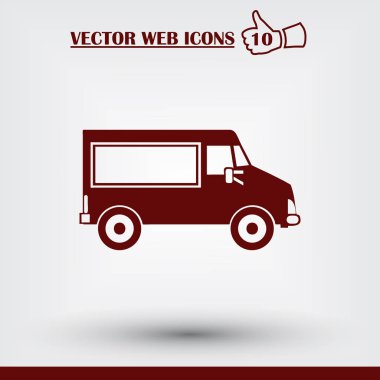 Vektör araba web simgesi. Düz tasarım stili