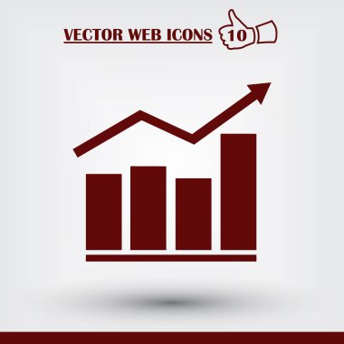 Gri arkaplan üzerinde izole edilmiş düz moda Grafik Simgesi