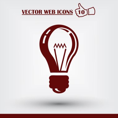 Ampul satırı web simgesi. Düz tasarım stili