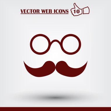 Vektör gözlük web simgesi. Düz tasarım stili