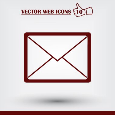 posta web simgesi. Düz tasarım stili