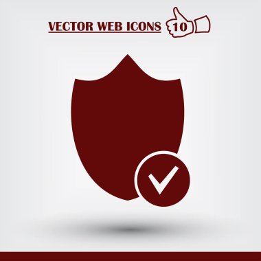 kalkan web simgesi. Düz tasarım stili