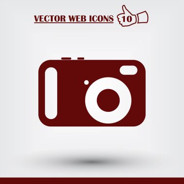 Kamera web simgesi. Düz tasarım stili