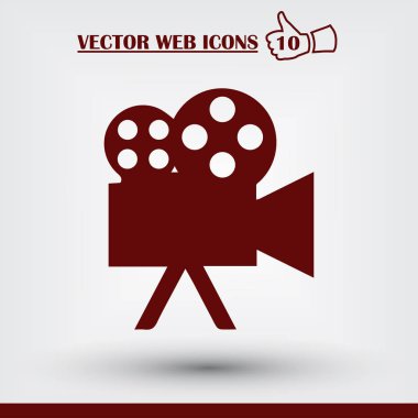 Kamera web simgesi. Düz tasarım stili