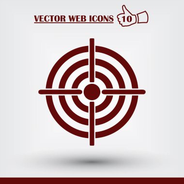 Hedef web simgesi. Düz tasarım stili
