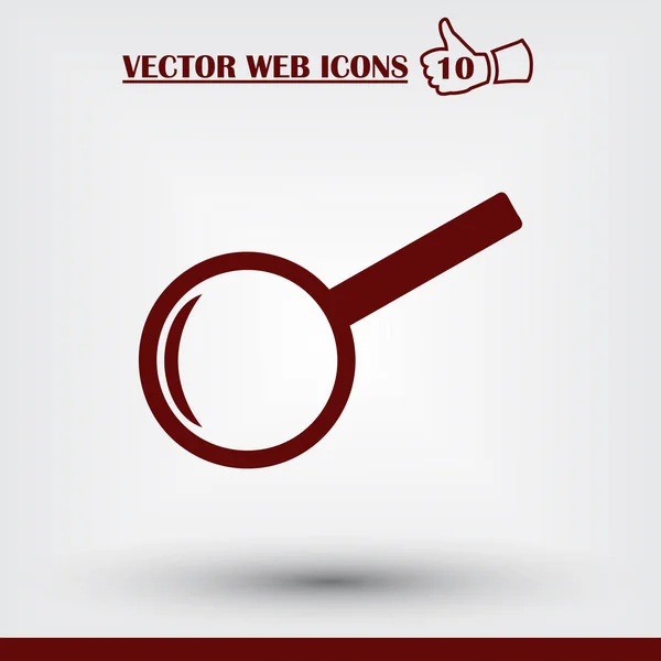 Vector magnifying glass web icon. Flat design style — Stock Vector