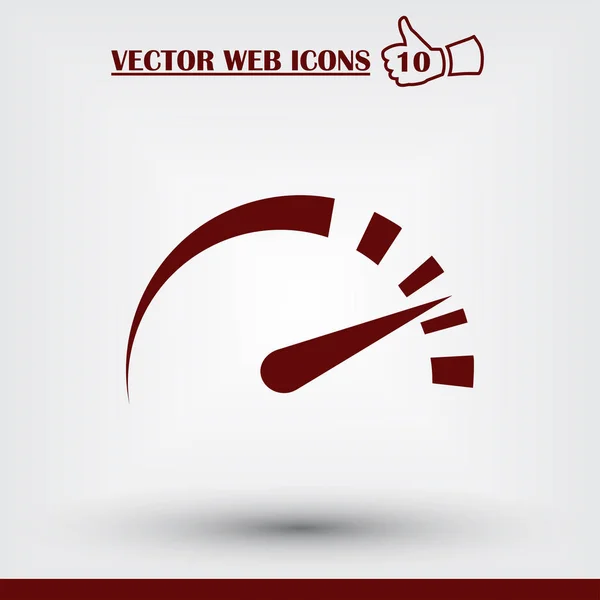 Tachometer icon, vector illustration. Flat design style — Stock Vector
