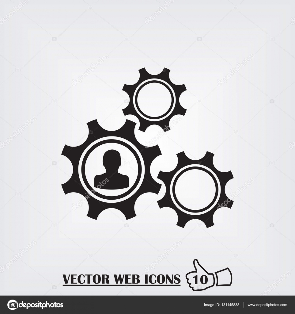 Gear Web Icon Flat Design Style Vector Image By C Chack Rick Vector Stock