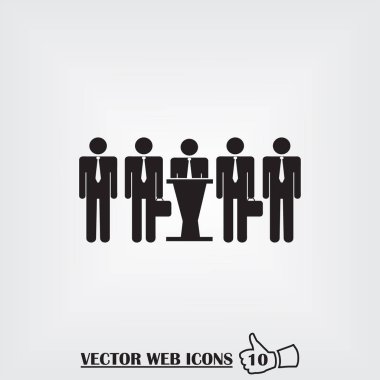 adam web simgesi. Düz tasarım stili