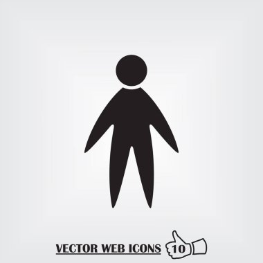 adam web simgesi. Düz tasarım stili