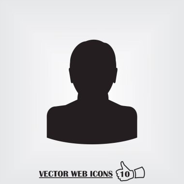 adam web simgesi. Düz tasarım stili