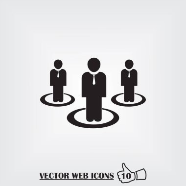 adam web simgesi. Düz tasarım stili