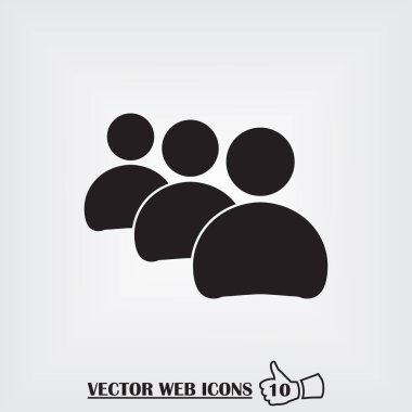 adam web simgesi. Düz tasarım stili