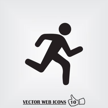 adam web simgesi. Düz tasarım stili