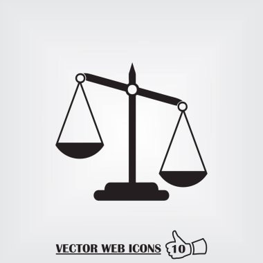 Ölçek web simgesi. Düz tasarım stili